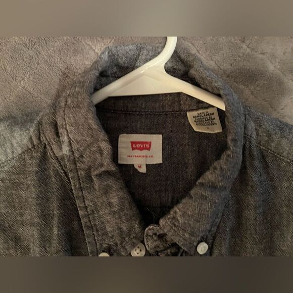 Levi’s Long Sleeve Button Gray Down - Picture 1 of 5